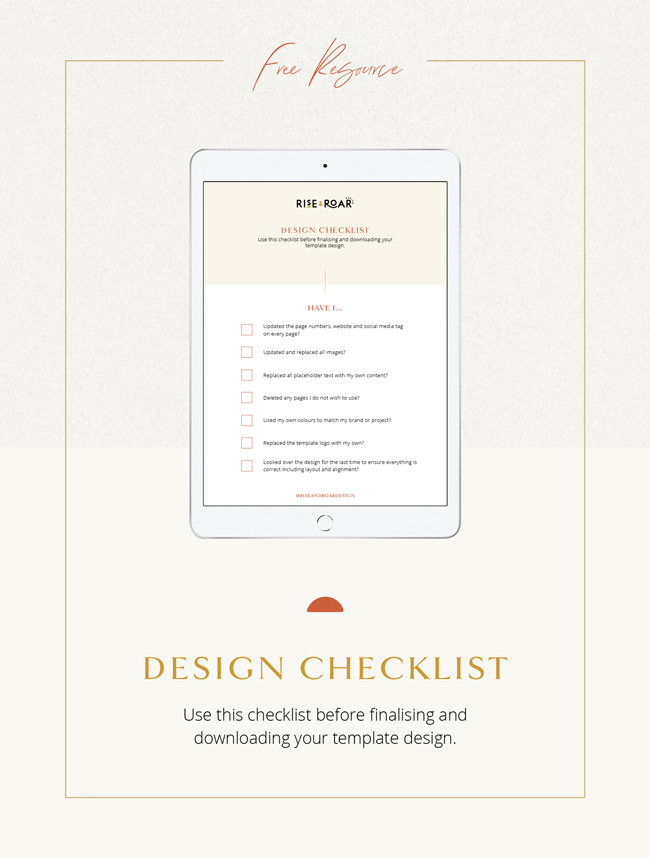 Template Design Checklist Template Design Checklist