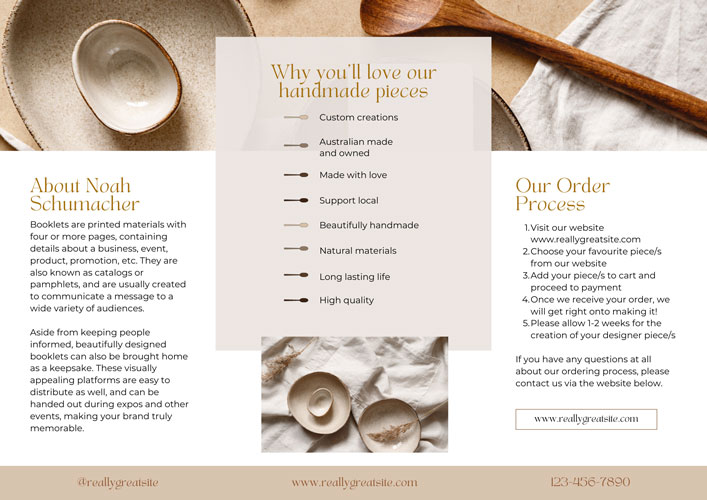 Canva Earthy Boutique DL 6pp Brochure Internal Page