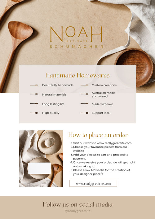 Canva Earthy Modern Sophisticated Business Product Flyer A4