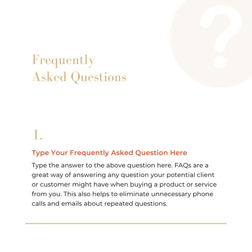 Canva Template FAQ Instagram Post