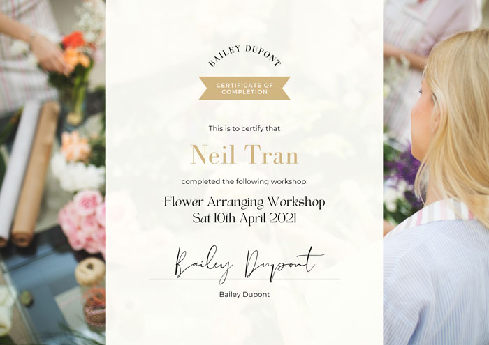 Canva Minimalistic Modern Clean Workshop Certificate A4
