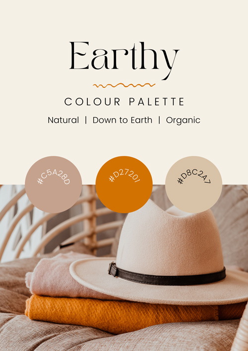 Canva Template Earthy Colour Palette Inspiration Poster