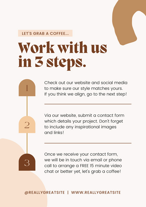 Canva Template Work with us Step by Step Process Business Flyer A4