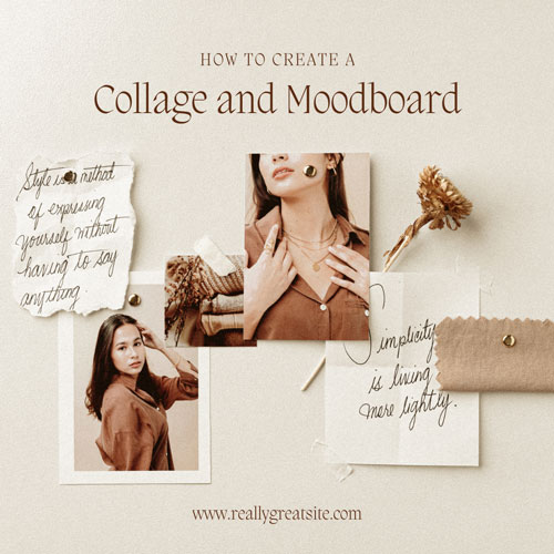 Canva Earthy Neutral How To Collage and Moodboard Instagram Post