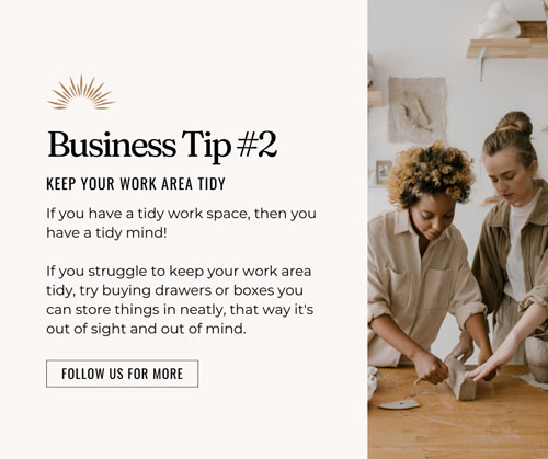 Canva Earthy Business Tips and Tricks Facebook Post