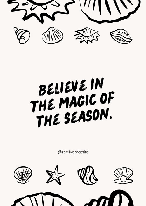 Canva Neutral Inspiration Quote Ink Brush Stroke Shell Illustration Poster