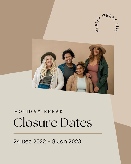 Canva Beige Earthy Holiday Break Closure Dates Instagram Post