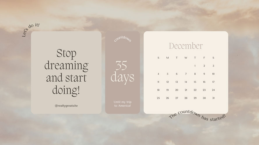 Canva Beige Pastel Modern Motivational-Quote-Desktop Background Wallpaper