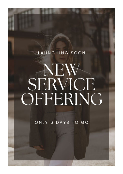 Canva Brown Neutral Minimalistic New Service Launch Coming Soon Poster