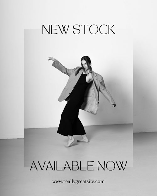 Canva Black And White Modern New Stock Instagram Portrait Post