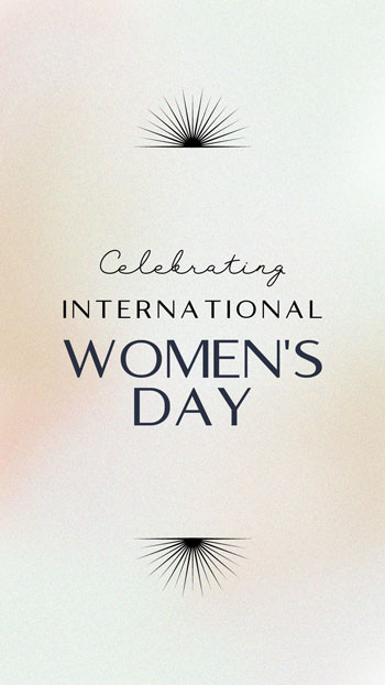Canva Beige Grainy Gradient International Women's Day Instagram Story