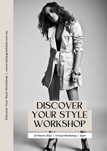 Canva Beige Minimalistic Neutral Workshop Event A3 Poster