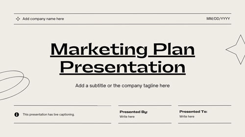 Canva Marketing Plan Presentation