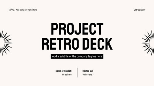 Canva Project Retro Deck Title Presentation