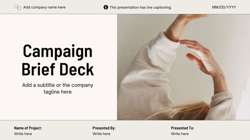 Canva Beige Aesthetic Campaign Brief Deck Presentation