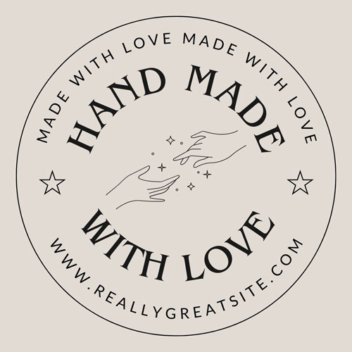 Canva Black And Beige Neutral Hand Made Circle Sticker
