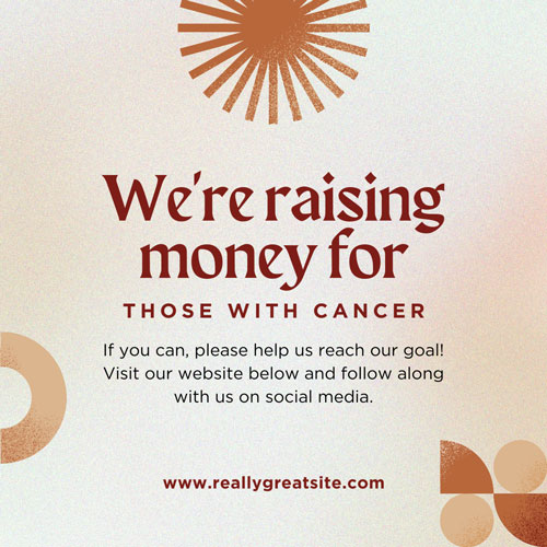 Canva Orange Earthy Grainy Raising Money And Awareness Instagram Post