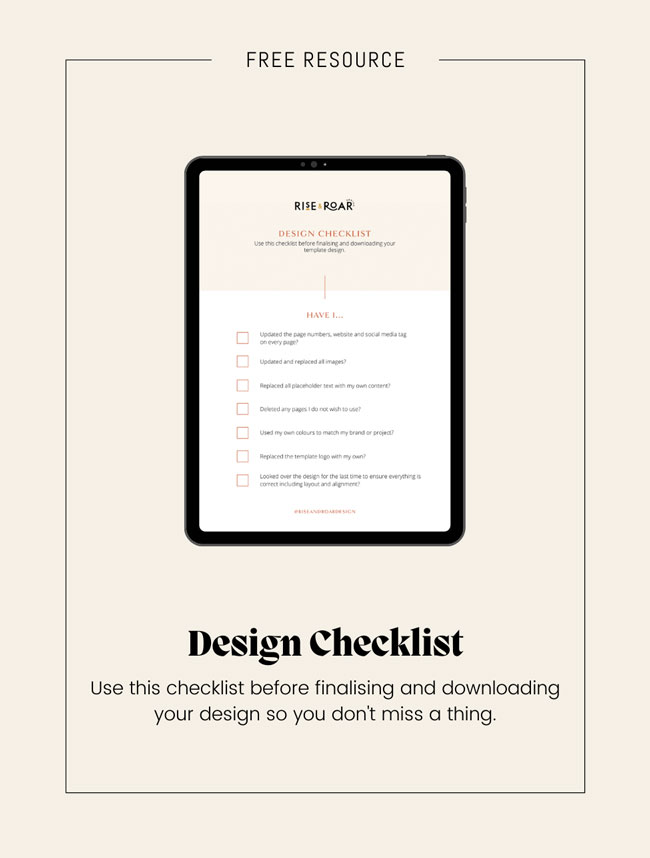 R&R Design Checklist