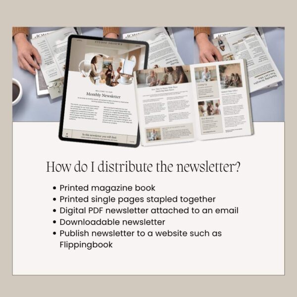 20 Page Monthly Newsletter Canva Template