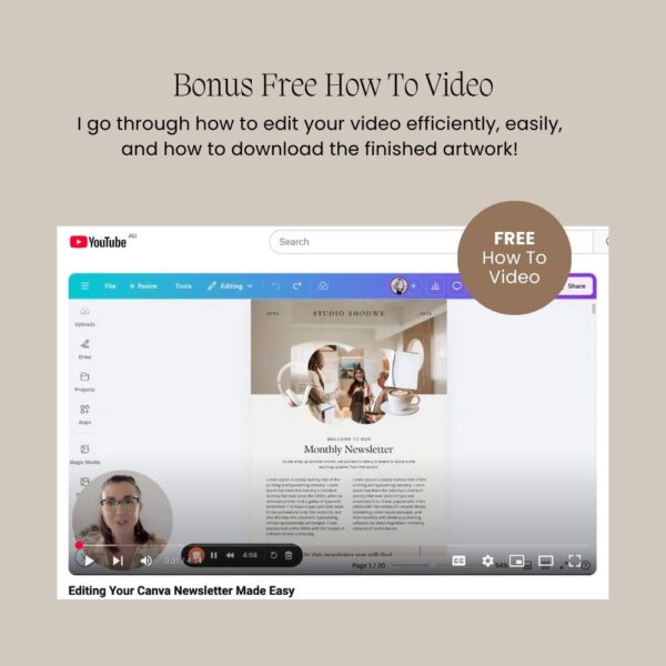 20 Page Monthly Newsletter Canva Template