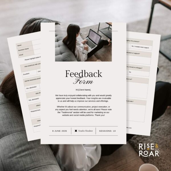 Feedback Form for Business Canva Template