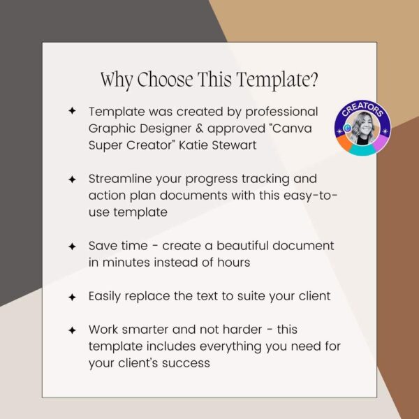 Progress Tracker & Action Plan Canva Template