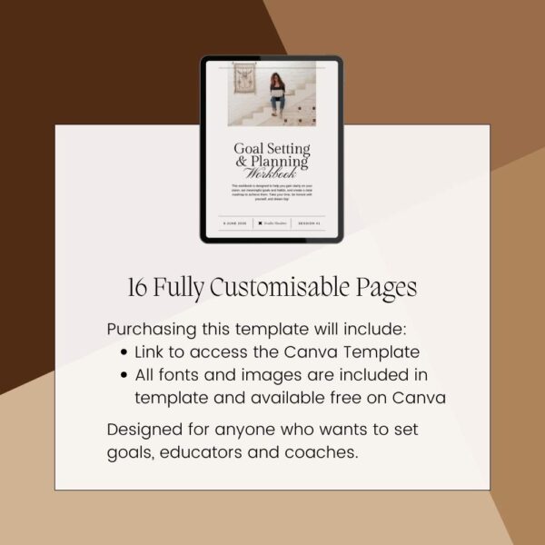 Rise and Roar Design Goal Setting and Planning Workbook Canva Template