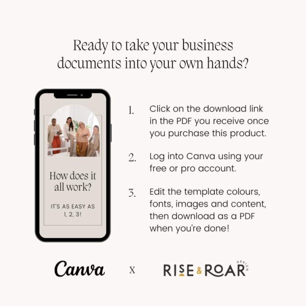 Rise and Roar Design Goal Setting and Planning Workbook Canva Template