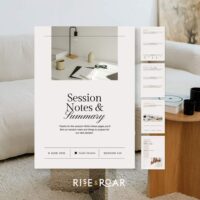 Session Notes and Summary Canva Template