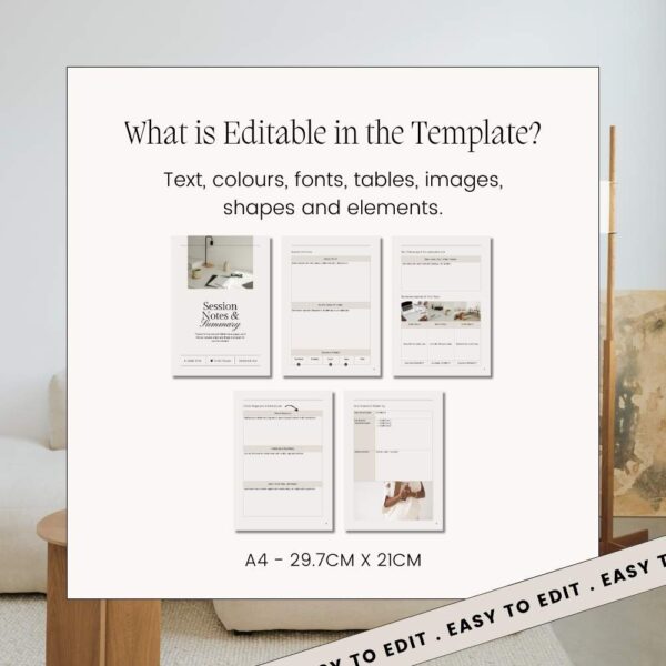 Session Notes and Summary Canva Template