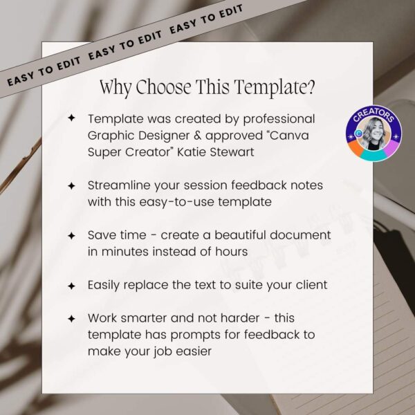 Session Notes and Summary Canva Template